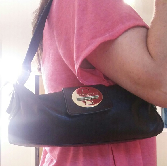 kate spade Handbags - kate spade black leather purse